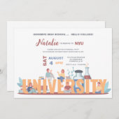 大学生命卒業党 招待状 (正面/裏面)