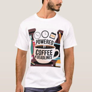 "大学生活を搭載したコーヒー – あなたの日を燃料にする Tシャツ