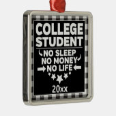 大学生Noスリープマネライフバッファロープレイド メタルオーナメント (右)