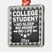 大学生Noスリープマネライフバッファロープレイド メタルオーナメント (左)