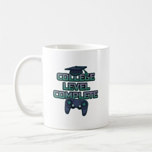 大学課程修了 ゲーマー卒業 ネオン コーヒーマグカップ (左)
