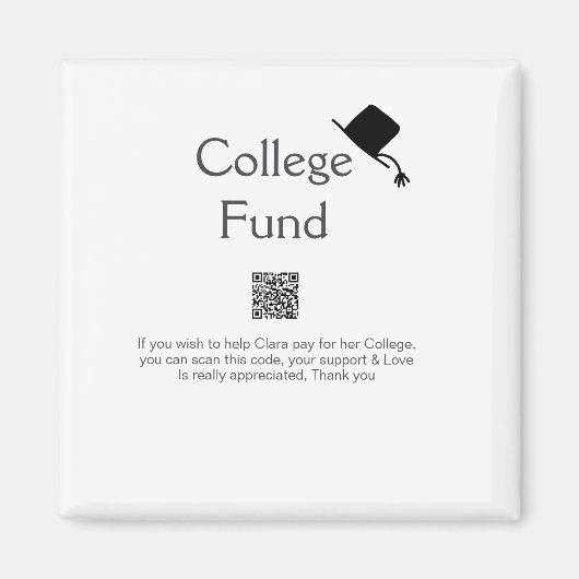 大学資金スキャンQR追加詳細院寄付 マグネット (正面)