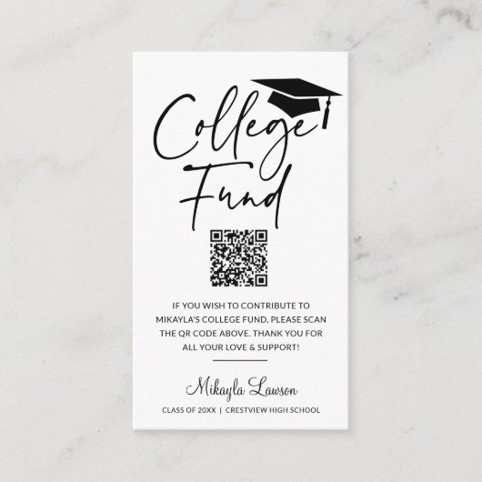 大学資金卒業発表会 エンクロージャーカード (正面)