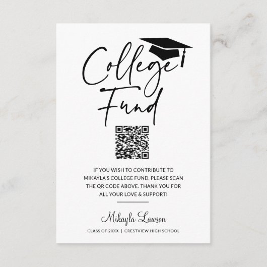 大学資金卒業発表会 エンクロージャーカード (正面)