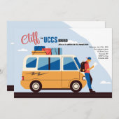 大学進学期の男性招待状 招待状 (正面/裏面)