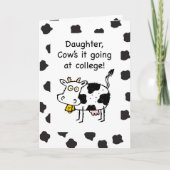 大学遠くにの考え娘よおもしろいう カード (正面)