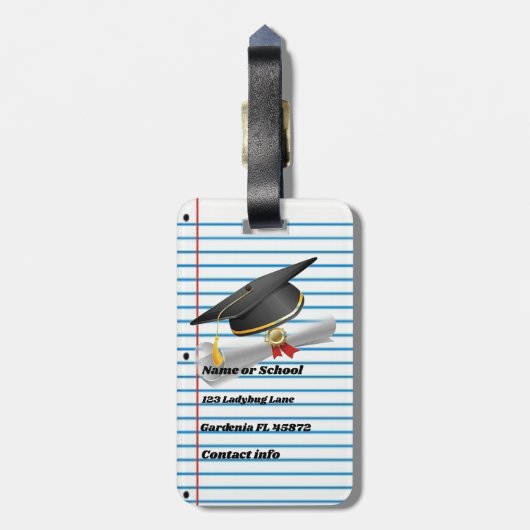 大学限界 ラゲッジタグ (裏面縦)