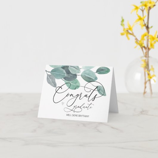 大学院おめでとうおめでとうのGRAD挨拶CA カード (黄色い花)