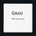 大学院おめでとう年号クラスの追加 マグネット<br><div class="desc">カスタムシンプルデザイン</div>