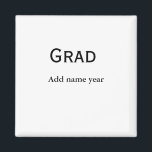 大学院おめでとう年号クラスの追加 マグネット<br><div class="desc">カスタムシンプルデザイン</div>