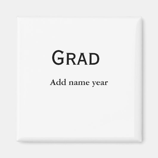 大学院おめでとう年号クラスの追加 マグネット (正面)