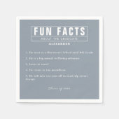 大学院おもしろいファクトライトブルー紙 スタンダードカクテルナプキン (正面)