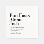 大学院おもしろいファクトGradブラックカスタム スタンダードカクテルナプキン (正面)