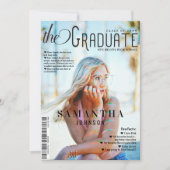 大学院おもしろい事実誌スタイル卒業 案内状 (正面)