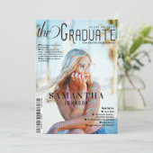 大学院おもしろい事実誌スタイル卒業 案内状 (スタンド正面)