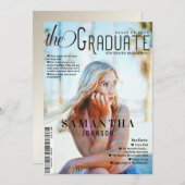 大学院おもしろい事実誌スタイル卒業 案内状 (正面/裏面)