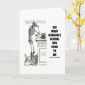 大学院が私に何をしたか見る（スケルトン） カード (黄色い花)