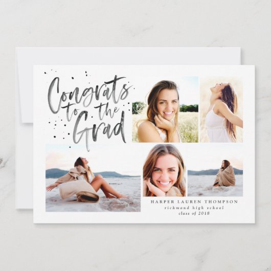 大学院での写真数々の発表おめでとう 案内状 (正面)