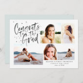 大学院での写真数々の発表おめでとう 案内状 (正面/裏面)