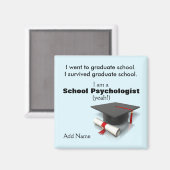 大学院で心理学を学ぶ – 磁石 (正面/裏面)