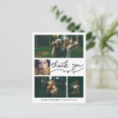 大学院で手書き | 4つの写真 | サンキュー ポストカード (スタンド正面)