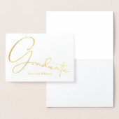 大学院で折りパーソナライズされた畳み 箔カード (ディスプレー)