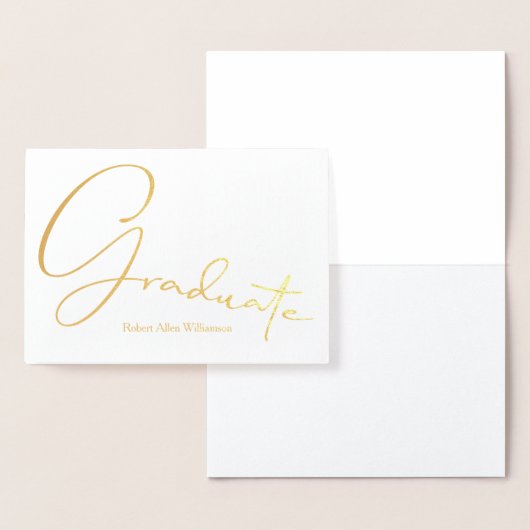 大学院で折りパーソナライズされた畳み 箔カード (ディスプレー)