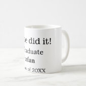 大学院で20XX文字のクラスを追加 コーヒーマグカップ (正面右)