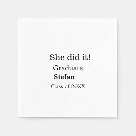 大学院で20XX文字のクラスを追加 スタンダードカクテルナプキン (正面)