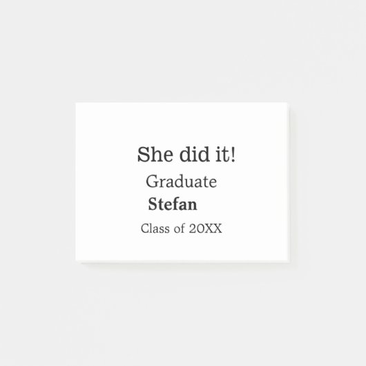 大学院で20XX文字のクラスを追加 ポストイット (正面)
