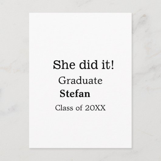 大学院で20XX文字のクラスを追加 ポストカード (正面)