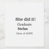 大学院で20XX文字のクラスを追加 ワインラベル (シングルラベル)