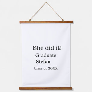 大学院で20XX文字のクラスを追加 吊り下げ型タペストリー