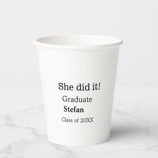 大学院で20XX文字のクラスを追加 紙コップ (正面)