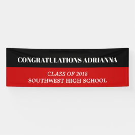 大学院のはっきりしたな原稿のお祝いの黒の赤 横断幕