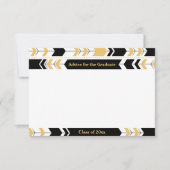 大学院のアドバイスは黒い金ゴールドの種族の矢を梳きます 招待状 (正面)