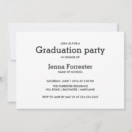 大学院のタッセルは厄介な2枚の写真の価値があった 招待状 (裏面)