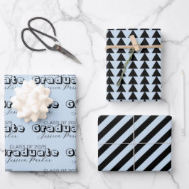 大学院のパーソナライズされたスクリプモダント ラッピングペーパーシート