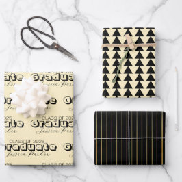 大学院のパーソナライズされたスクリプモダント ラッピングペーパーシート