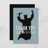 大学院のパーソナライズなサンキューカードを祝うこと サンキューカード (正面/裏面)