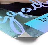 大学院のブルースクリプト |ブクールラシフォトキープサケ ポスター (角)