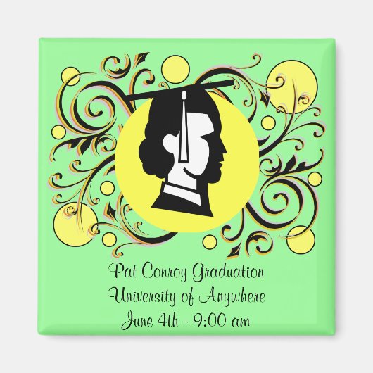 大学院のリマインダー マグネット (正面)