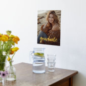 大学院の写真の単語は次の場所で卒業 箔ポスター (レイダウン (キッチン))