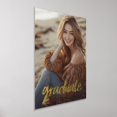 大学院の写真の単語は次の場所で卒業 箔ポスター (レイダウン)