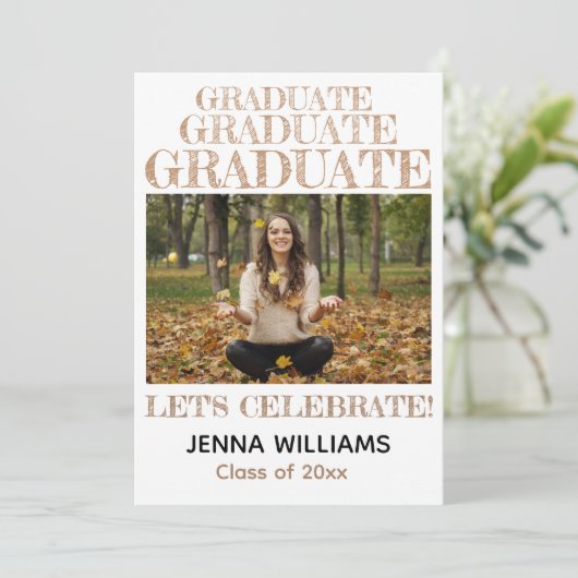 大学院の写真の発表パーティの招待状 招待状 (スタンド正面)