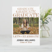 大学院の写真の発表パーティの招待状 招待状 (スタンド正面)