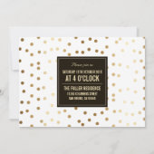 大学院の写真を看護するカスタムな黒及び金ゴールド 招待状 (裏面)