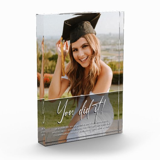 大学院の写真カスタム卒業親愛者 フォトブロック (左)