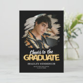 大学院の写真卒業応援 招待状 (スタンド正面)