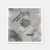 大学院の写真 | 祝福 | 名前と年 スタンダードカクテルナプキン (正面)